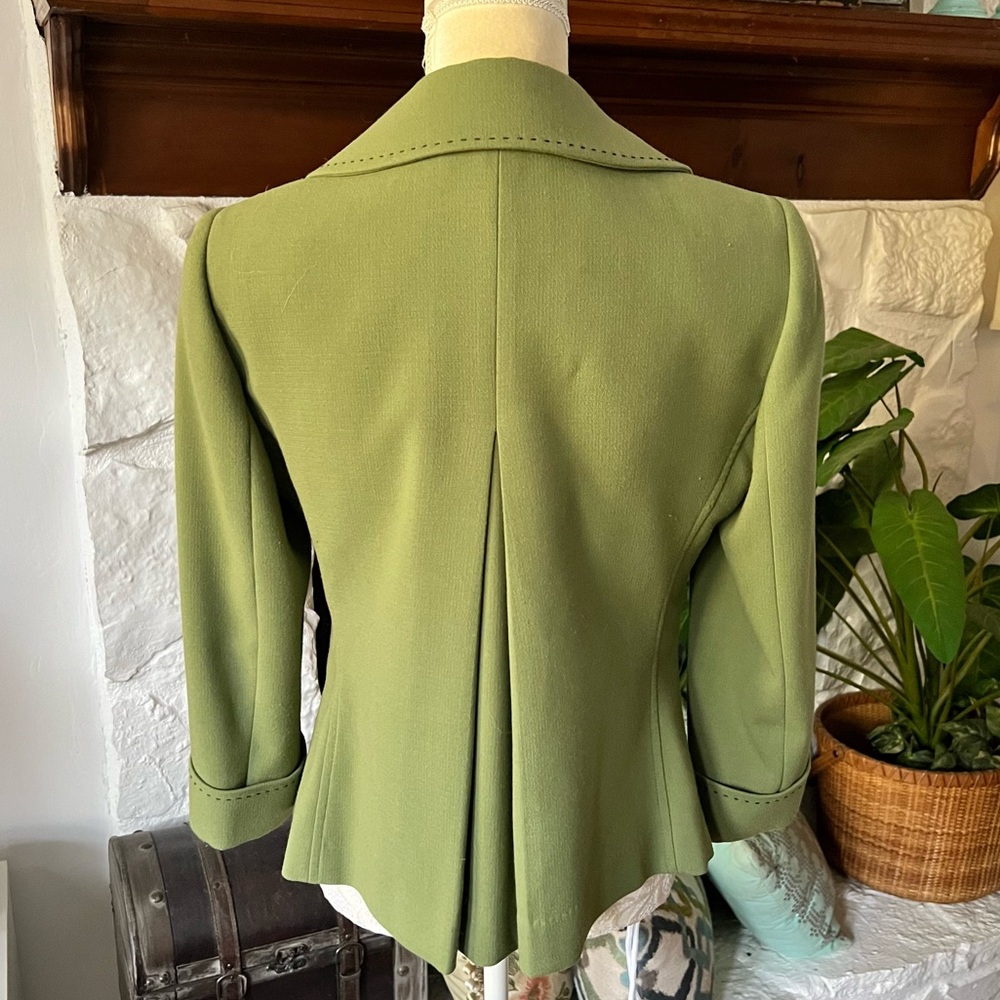 Alex Marie Olive Green Women's Jacket Blazer Size 4 - Picture 5 of 11